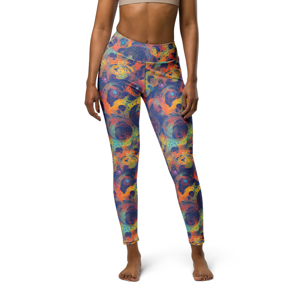 Amoeba Aurora on Yoga Leggings — Front