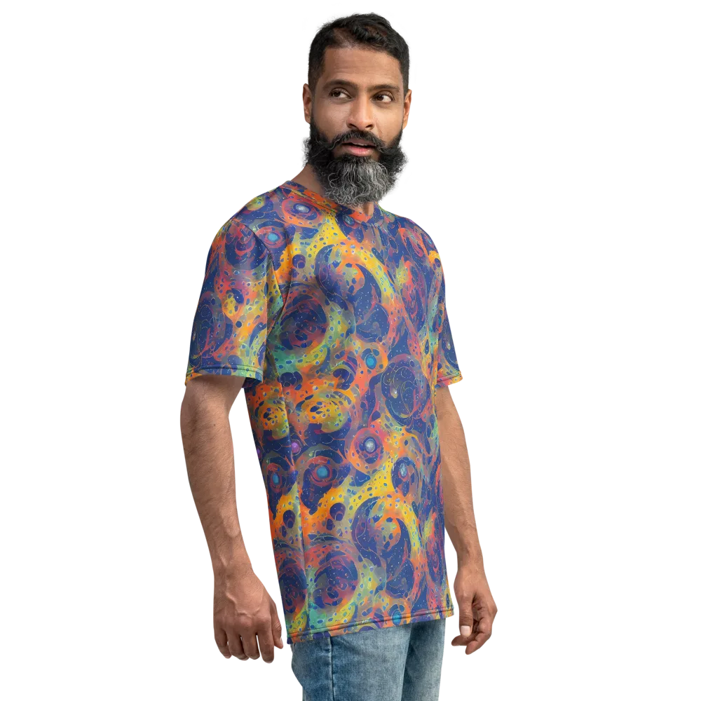 Amoeba Aurora on Men's Crew Neck T-Shirt — Right