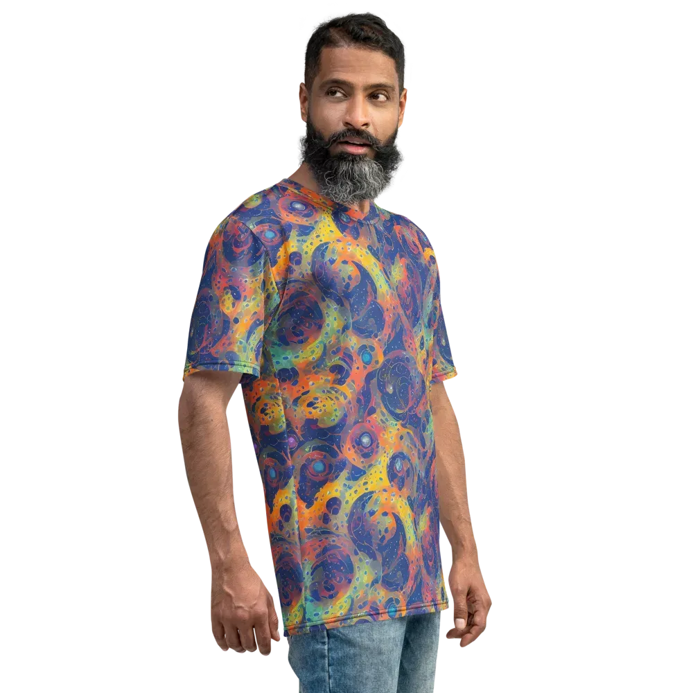 Amoeba Aurora on Men's Crew Neck T-Shirt — Right