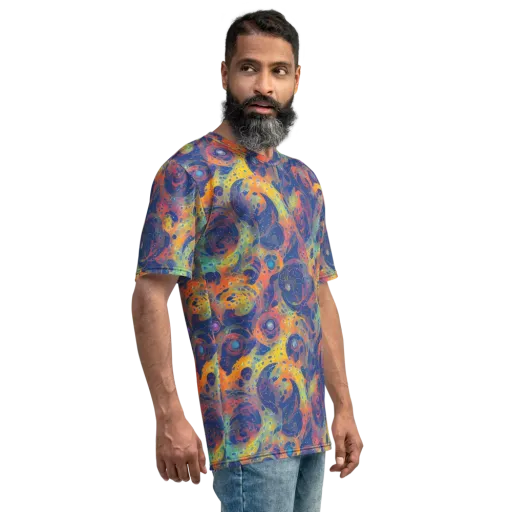 Amoeba Aurora on a Men's Crew Neck T-Shirt