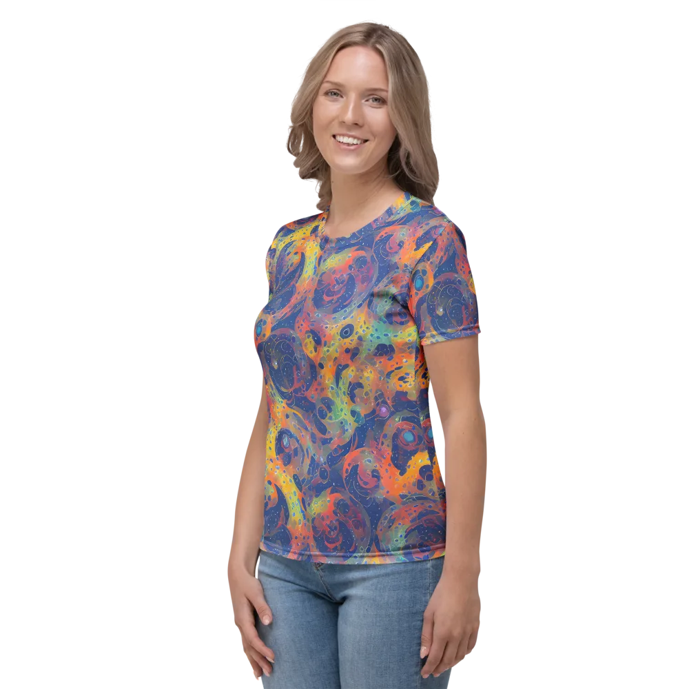 Amoeba Aurora on Women's Crew Neck T-Shirt — Left