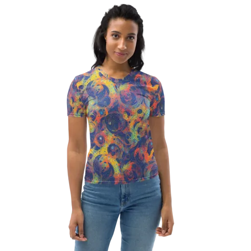 Amoeba Aurora on a Women's Crew Neck T-Shirt