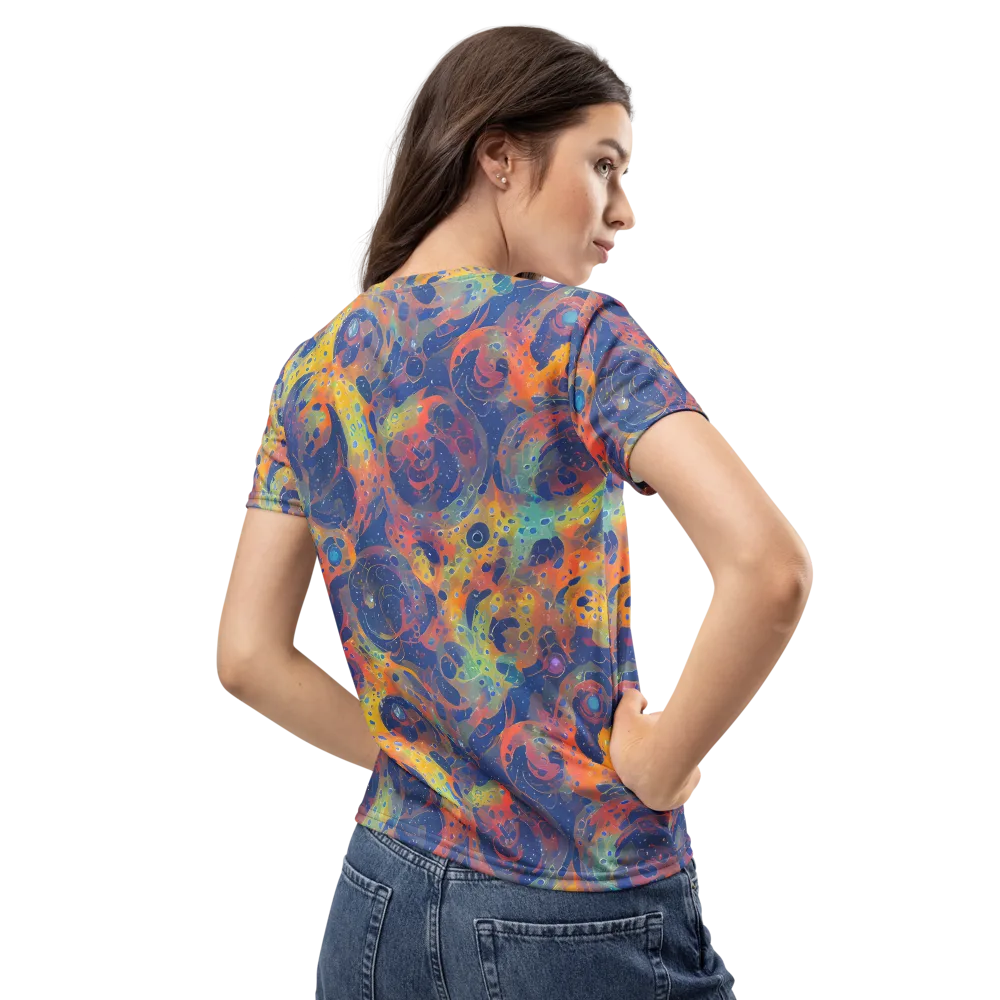 Amoeba Aurora on Women's Crew Neck T-Shirt — Back