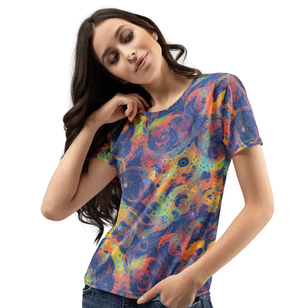 Amoeba Aurora on Women's Crew Neck T-Shirt — Left Front