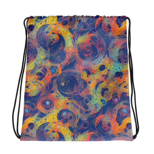 Amoeba Aurora on a Drawstring Bag