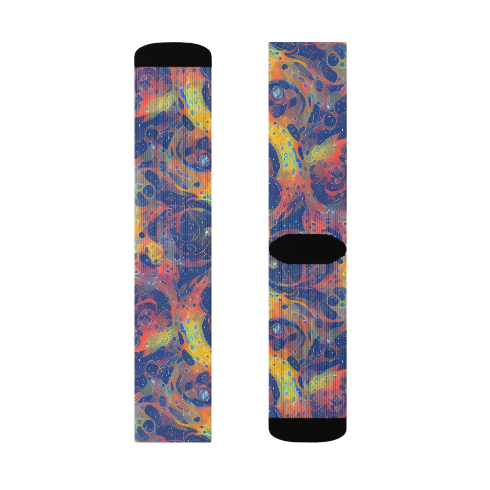 Amoeba Aurora on Socks — Right Sock