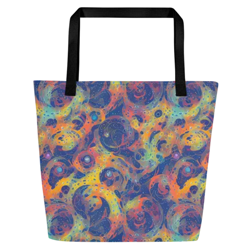 Amoeba Aurora on a Large Tote Bag W/ Pocket