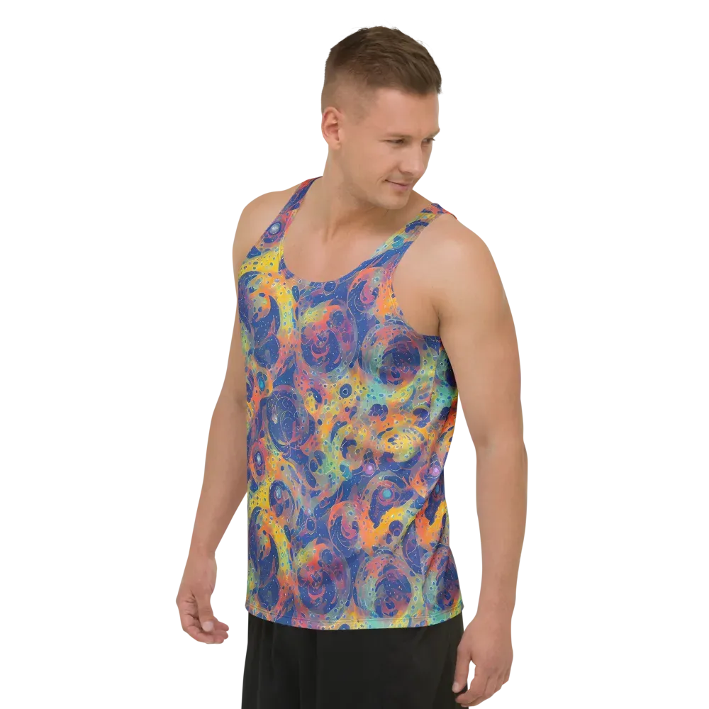 Amoeba Aurora on Men's Tank Top — Left Front