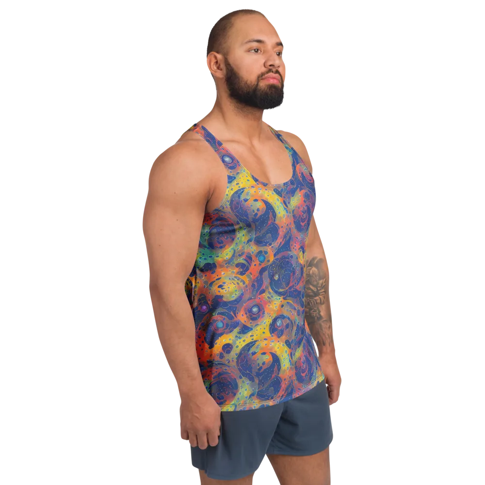 Amoeba Aurora on Men's Tank Top — Right Front
