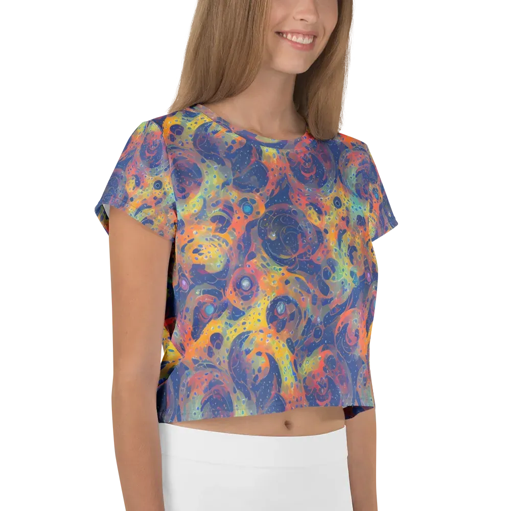 Amoeba Aurora on Crop Tee — Right