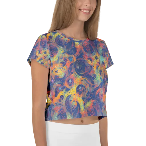 Amoeba Aurora on a Crop Tee