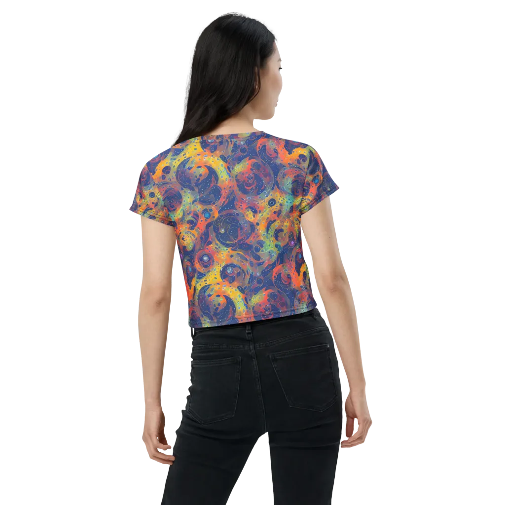 Amoeba Aurora on Crop Tee — Back