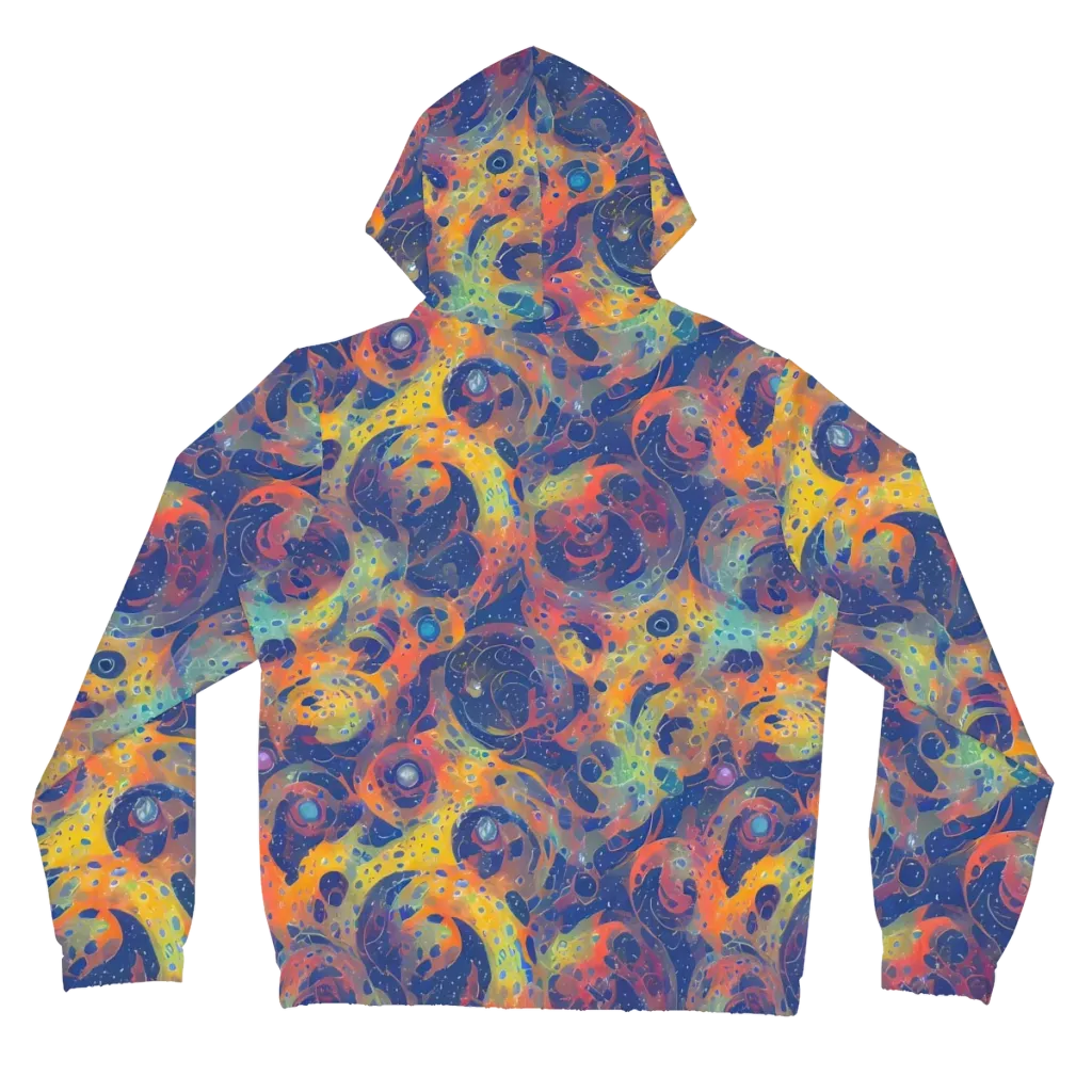 Amoeba Aurora on Women's Full-Zip Hoodie — Back