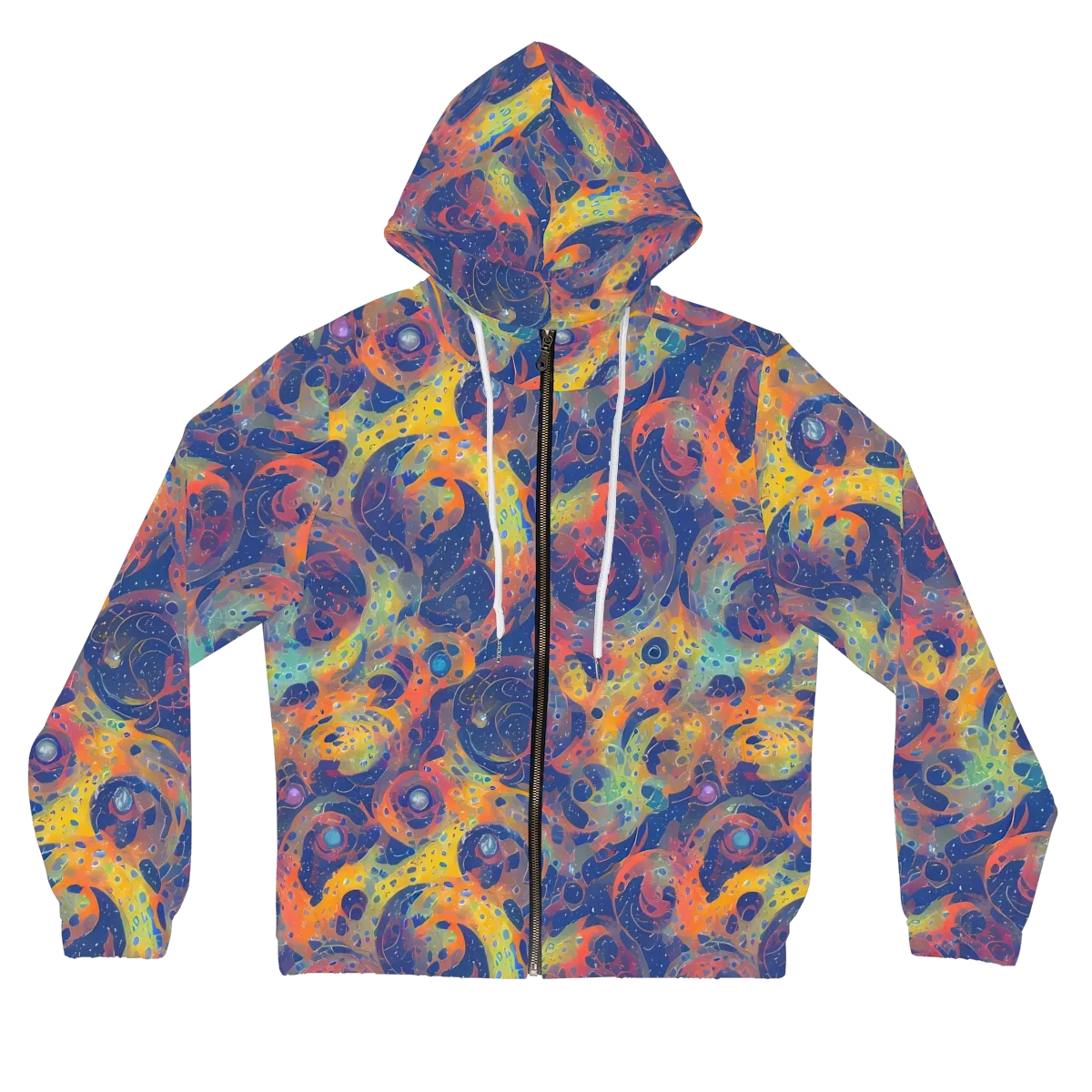 Amoeba Aurora on Women's Full-Zip Hoodie — Front