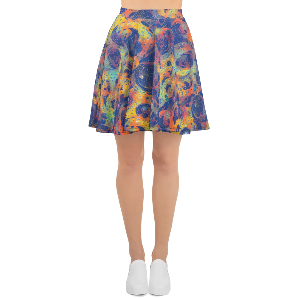 Amoeba Aurora on Skater Skirt — Front