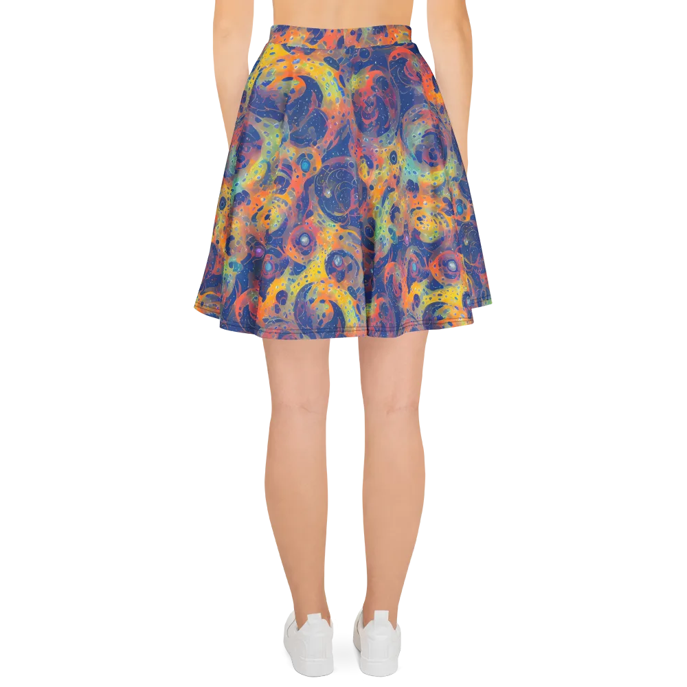 Amoeba Aurora on Skater Skirt — Back