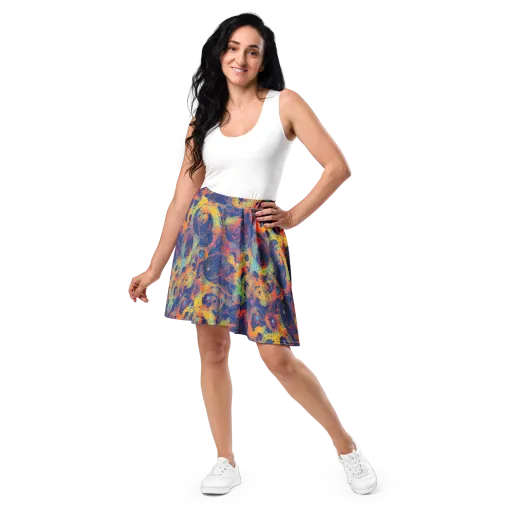Amoeba Aurora on a Skater Skirt