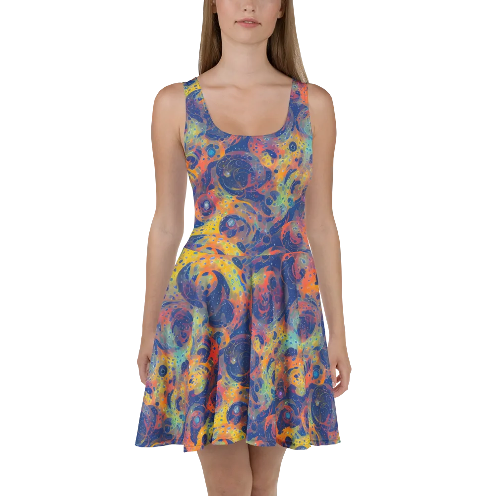 Amoeba Aurora on Skater Dress — Front