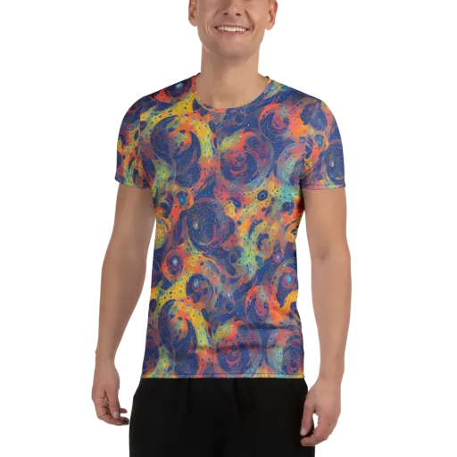 Amoeba Aurora on a Men's Athletic T-Shirt