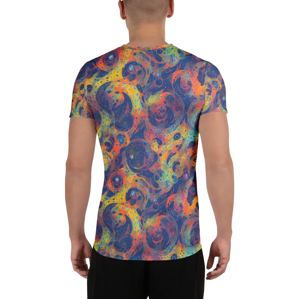 Amoeba Aurora on Men's Athletic T-Shirt — Back