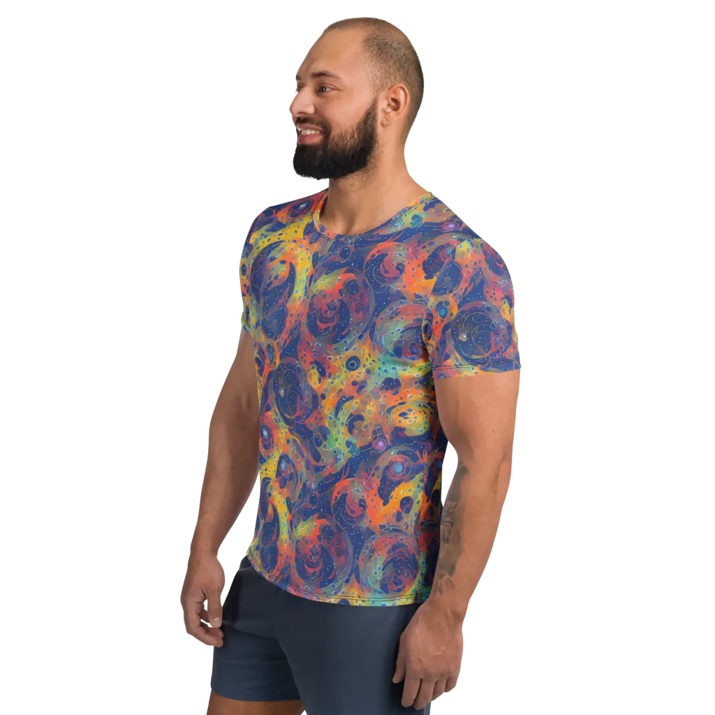Amoeba Aurora on Men's Athletic T-Shirt — Left