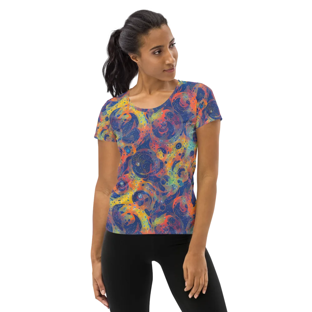 Amoeba Aurora on Women's Athletic T-Shirt — Front