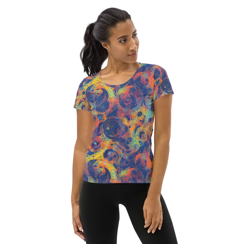 Amoeba Aurora on Women's Athletic T-Shirt — Front