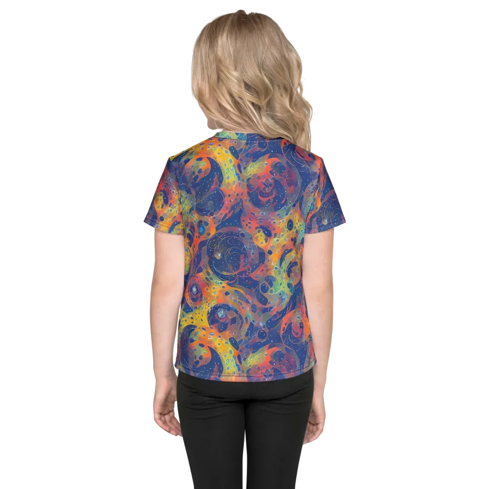 Amoeba Aurora on Kids Crew Neck T-Shirt — Back