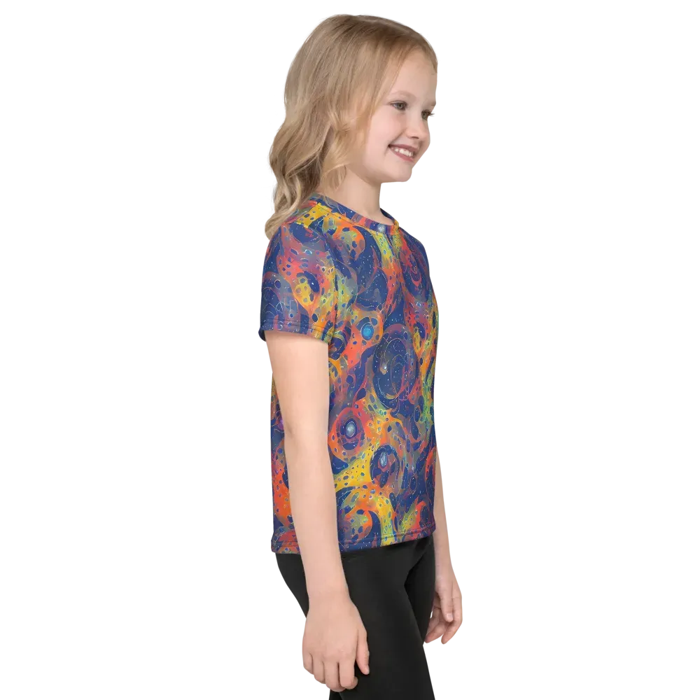 Amoeba Aurora on Kids Crew Neck T-Shirt — Right