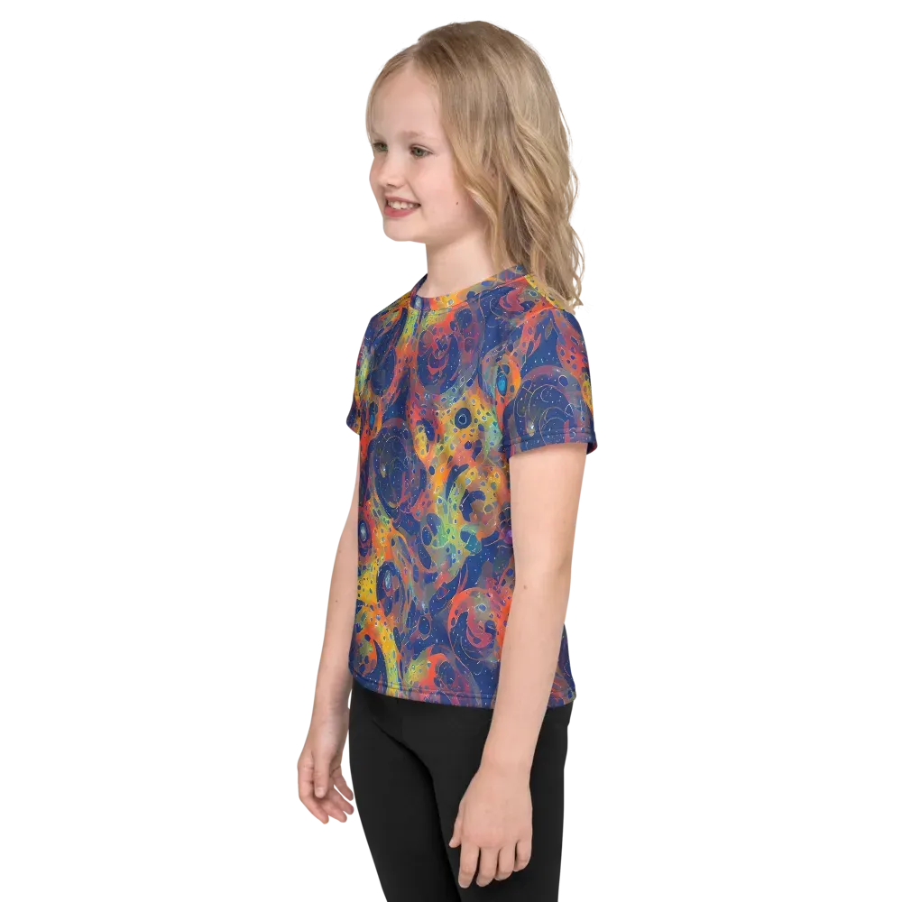 Amoeba Aurora on Kids Crew Neck T-Shirt — Left