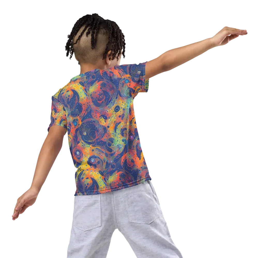 Amoeba Aurora on Kids Crew Neck T-Shirt — Back