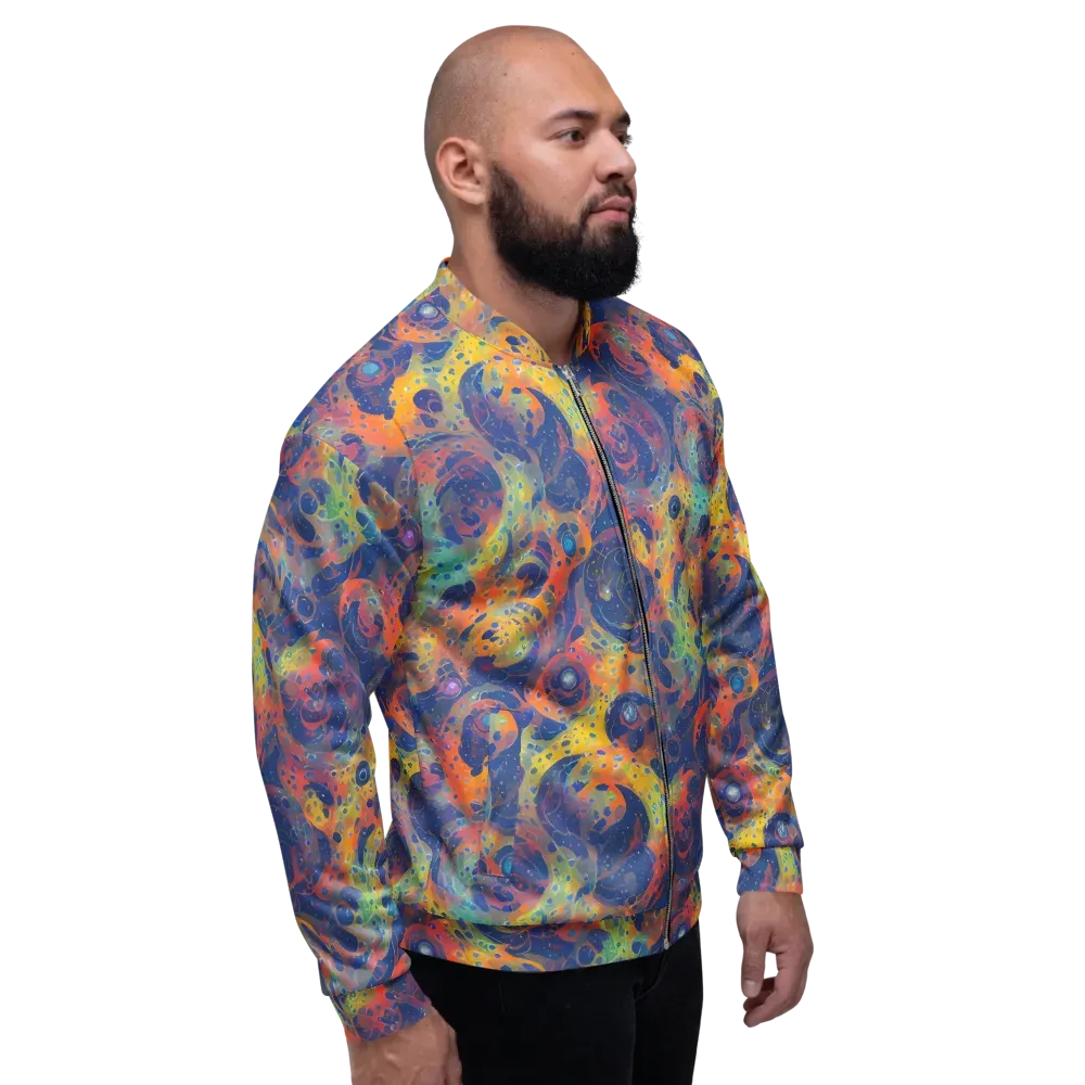 Amoeba Aurora on Bomber Jacket — Right