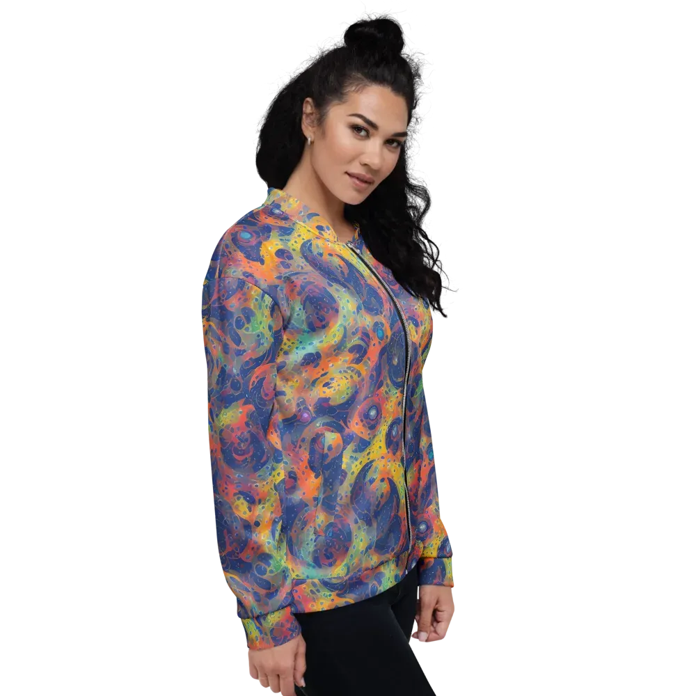 Amoeba Aurora on Bomber Jacket — Right