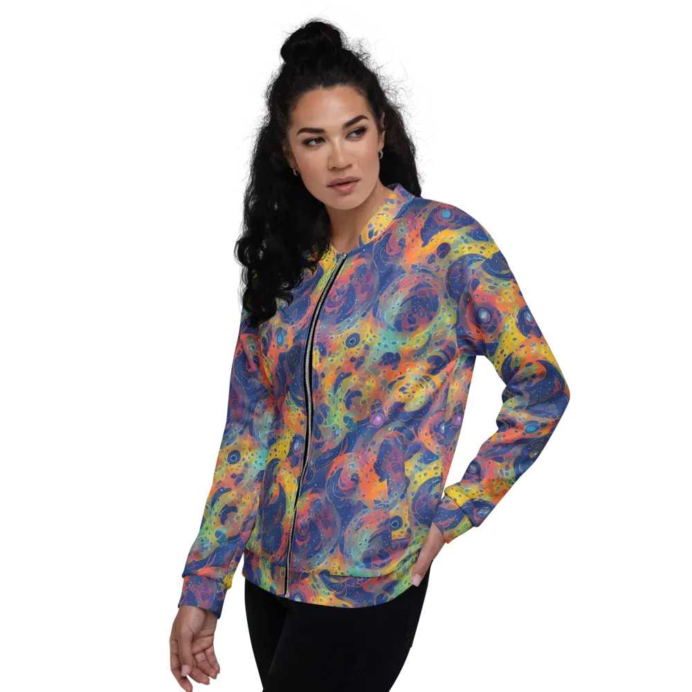 Amoeba Aurora on Bomber Jacket — Left