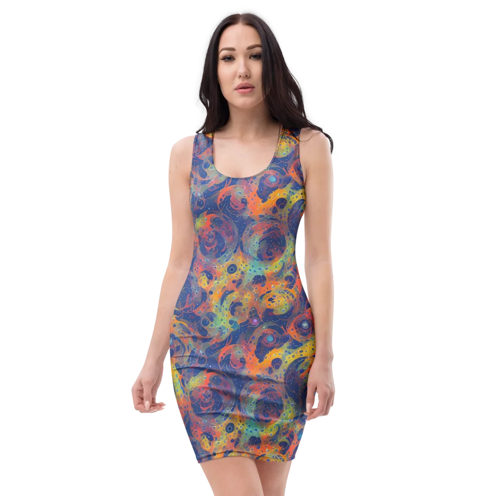 Amoeba Aurora on Bodycon Dress — Front