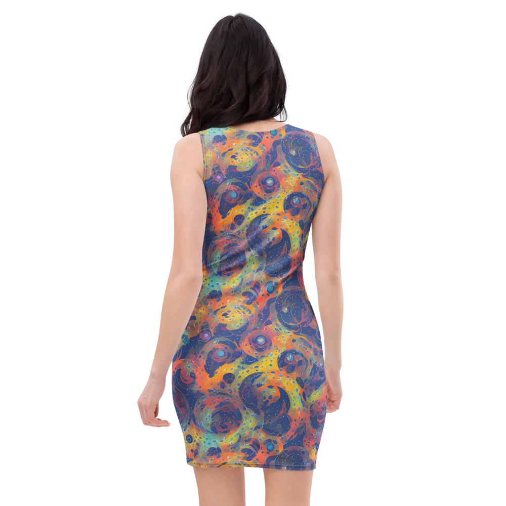 Amoeba Aurora on Bodycon Dress — Back