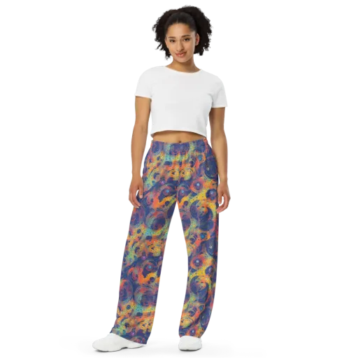 Amoeba Aurora on a Wide-Leg Pants