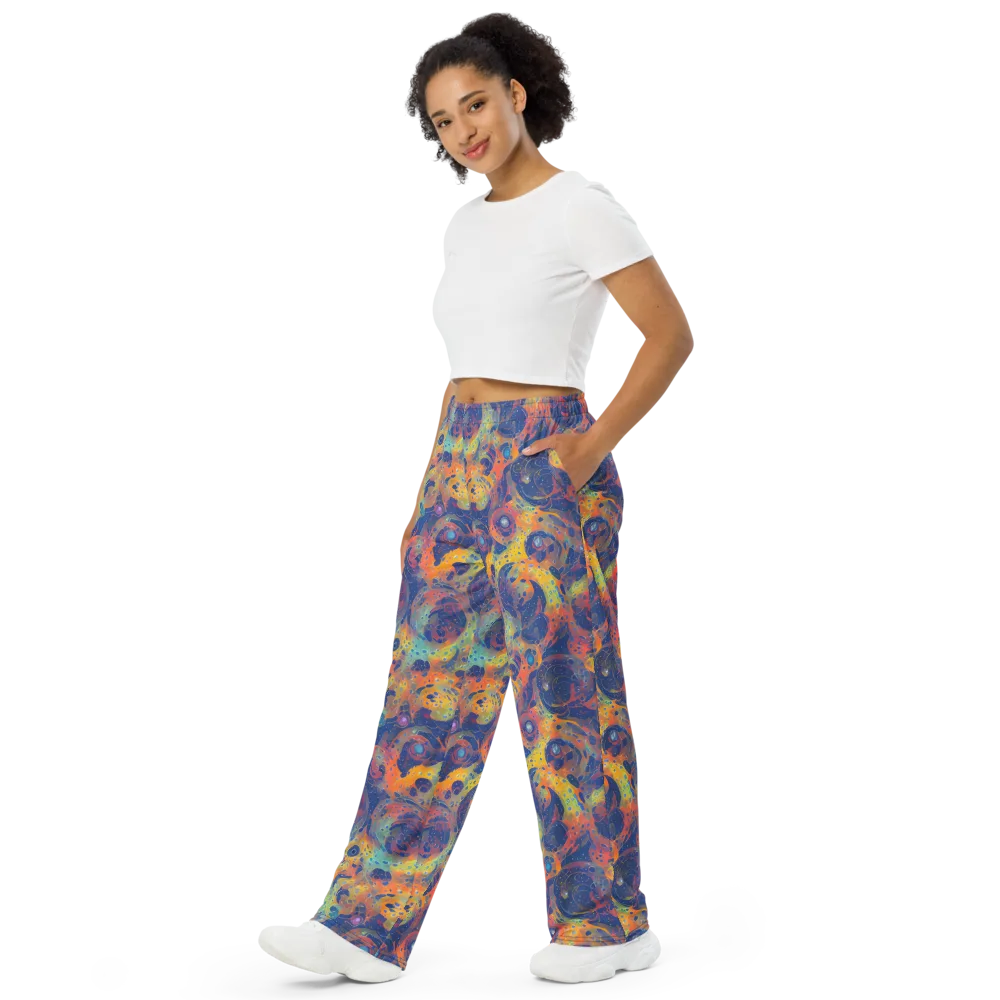 Amoeba Aurora on Wide-Leg Pants — Left Front