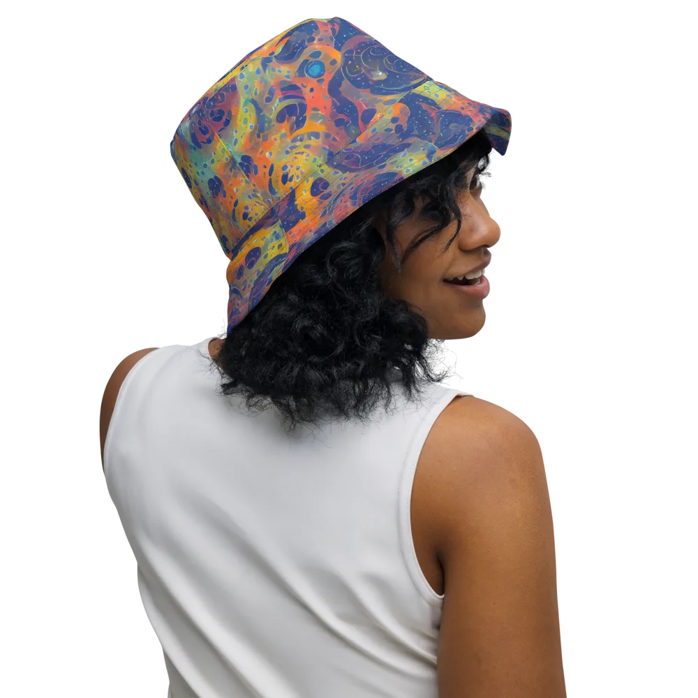 Amoeba Aurora on Reversible Bucket Hat — Right Outside