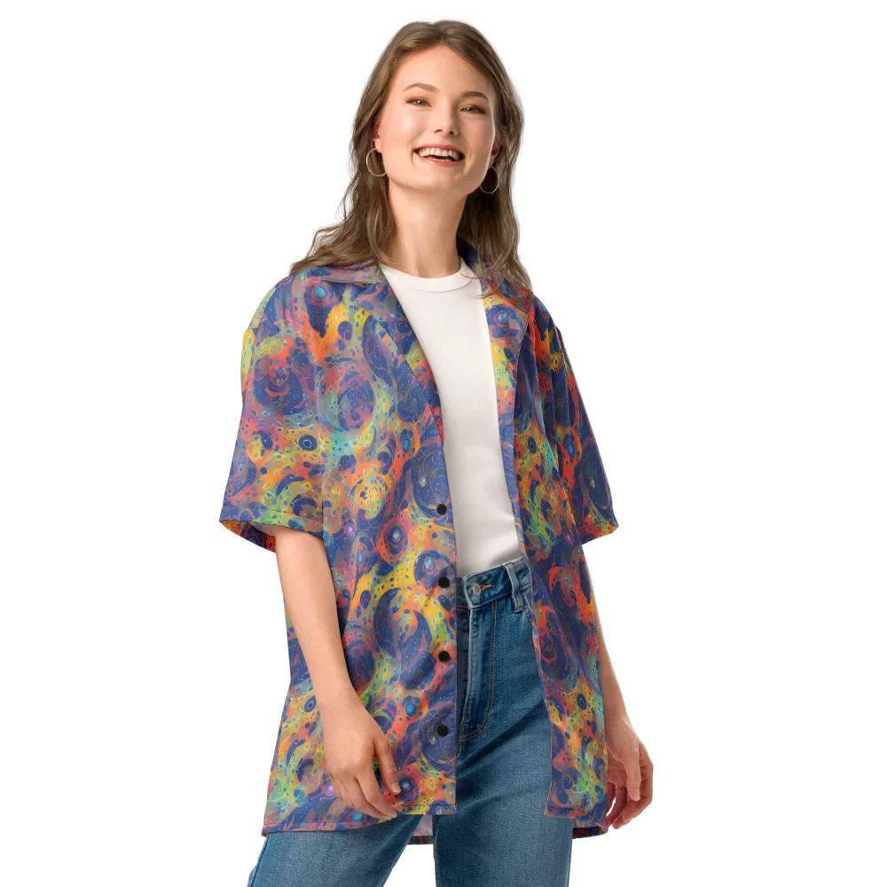 Amoeba Aurora on Button Shirt — Front