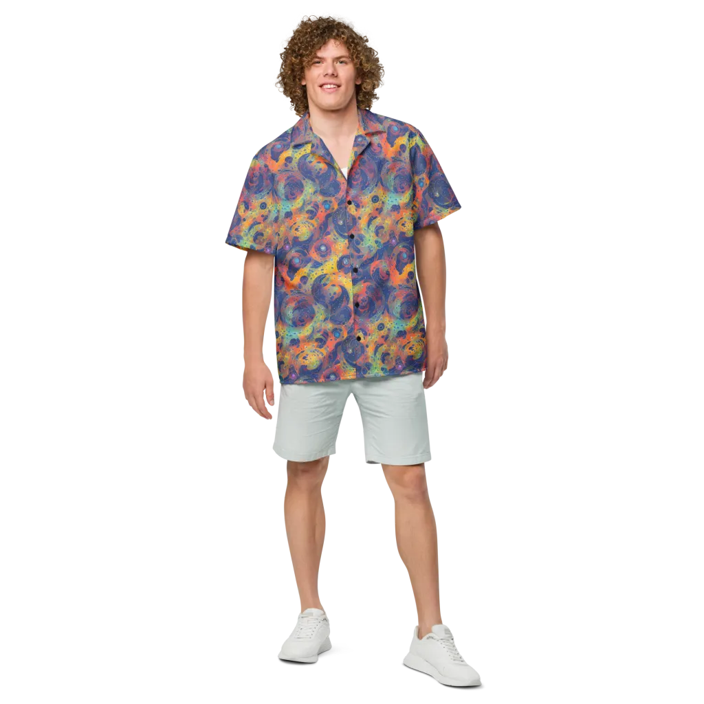 Amoeba Aurora on Button Shirt — Front