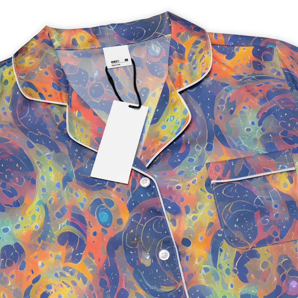 Amoeba Aurora on Women's Short Sleeve Pajama Top — Product details