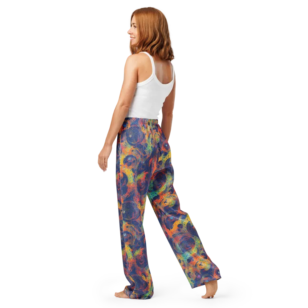 Amoeba Aurora on Women's Pajama Pants — Back