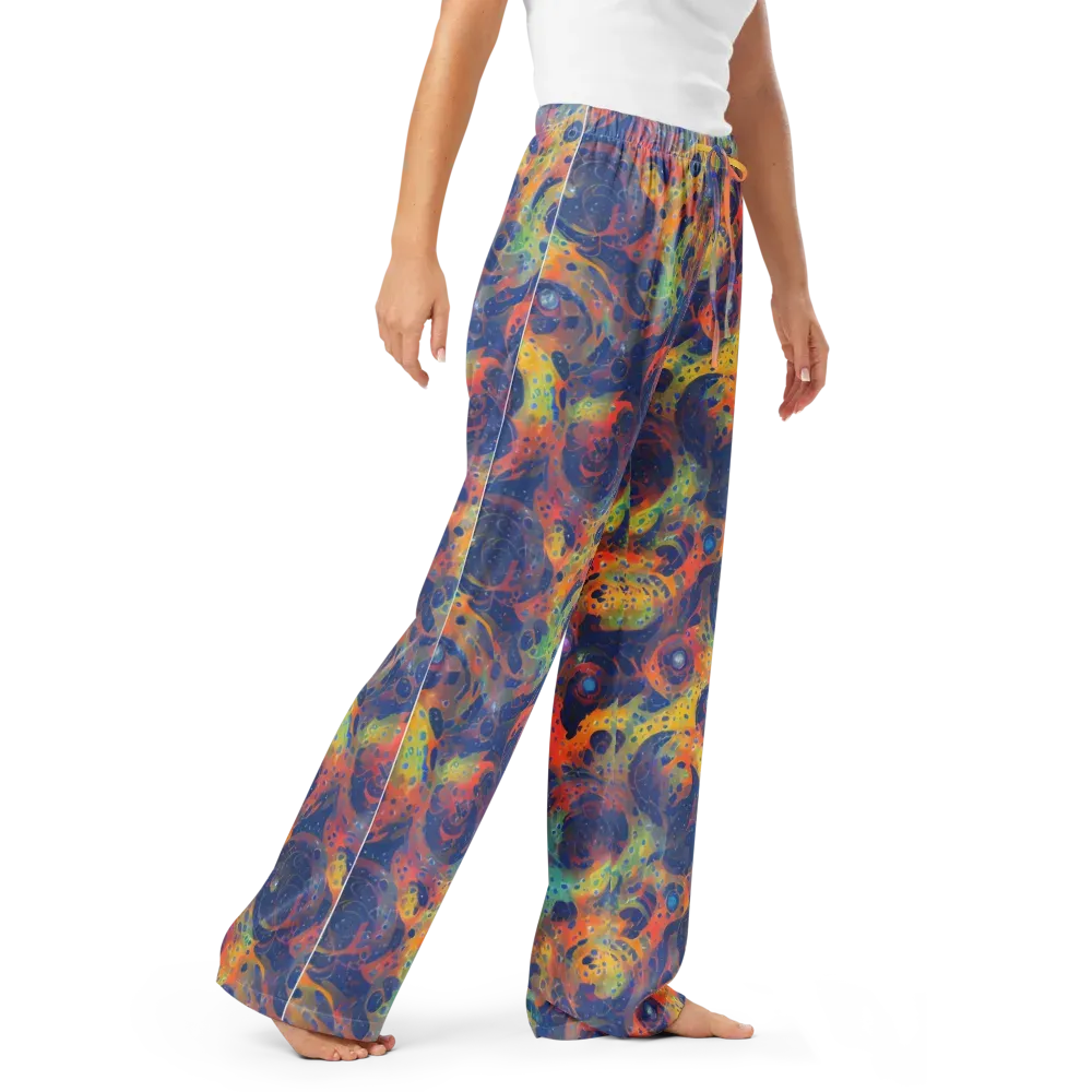 Amoeba Aurora on Women's Pajama Pants — Right Front