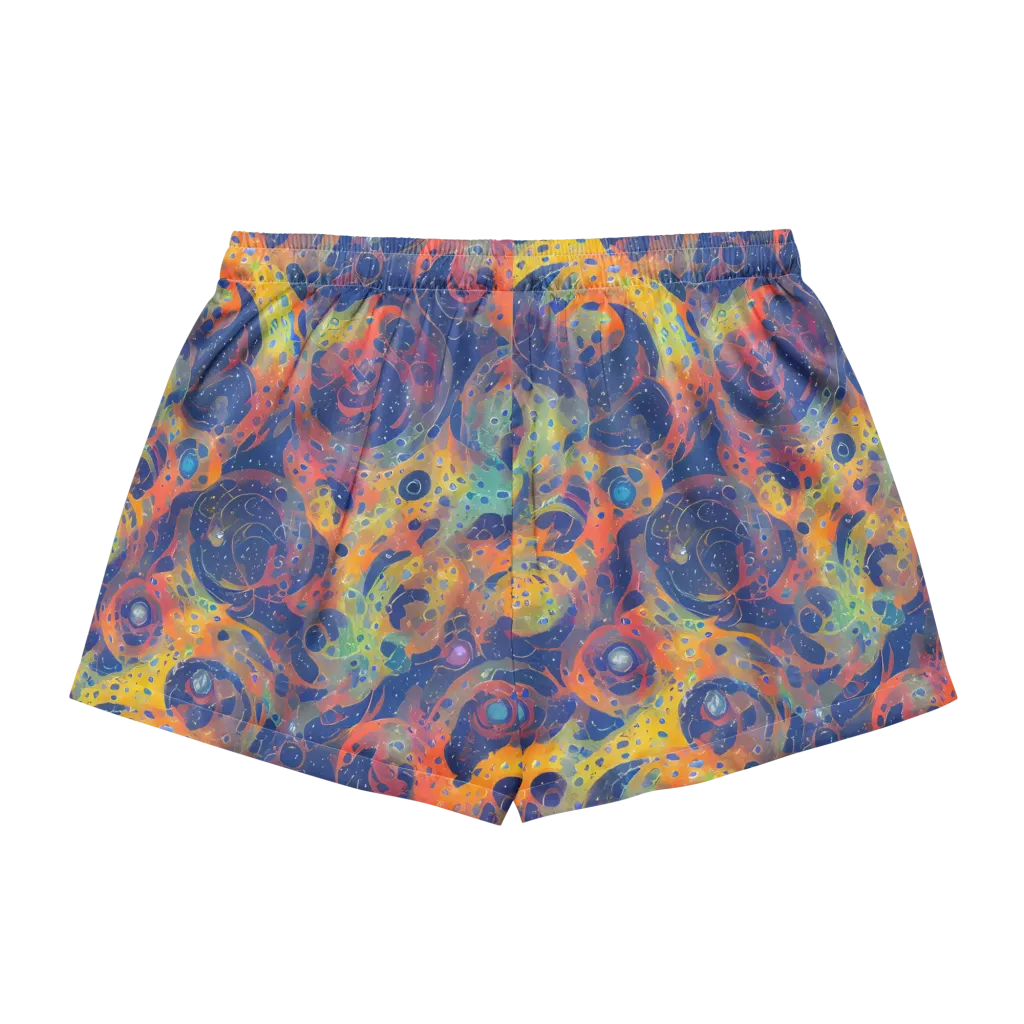 Amoeba Aurora on Women's Pajama Shorts — Back