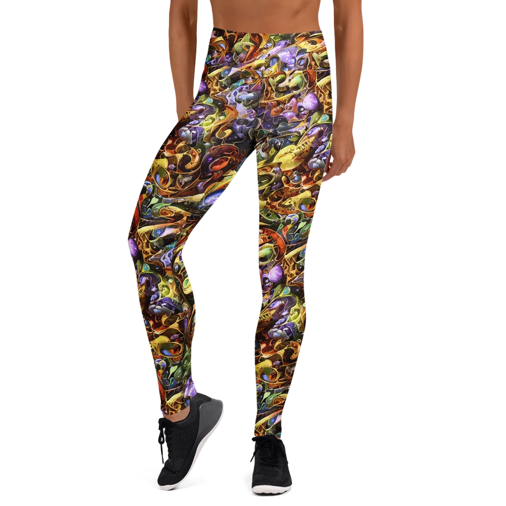 Chromatic Alchemy on Yoga Leggings — Front