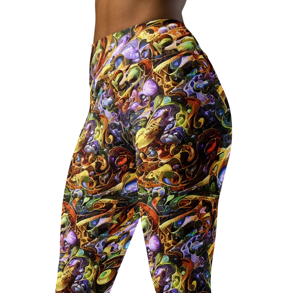 Chromatic Alchemy on Yoga Leggings — Left Front