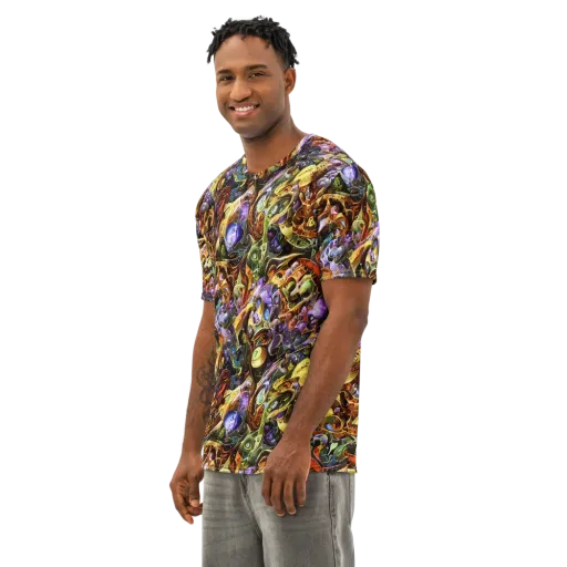 Chromatic Alchemy on a Men's Cotton Crew Neck T-Shirt