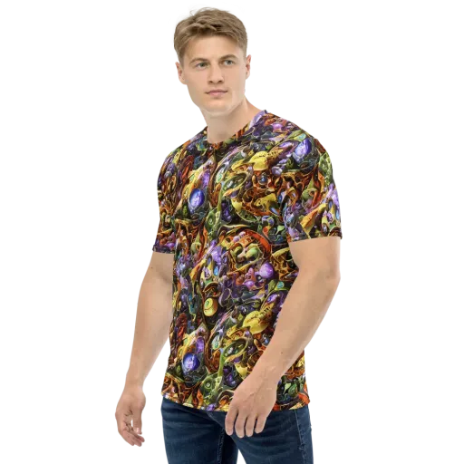 Chromatic Alchemy on a Men's Crew Neck T-Shirt