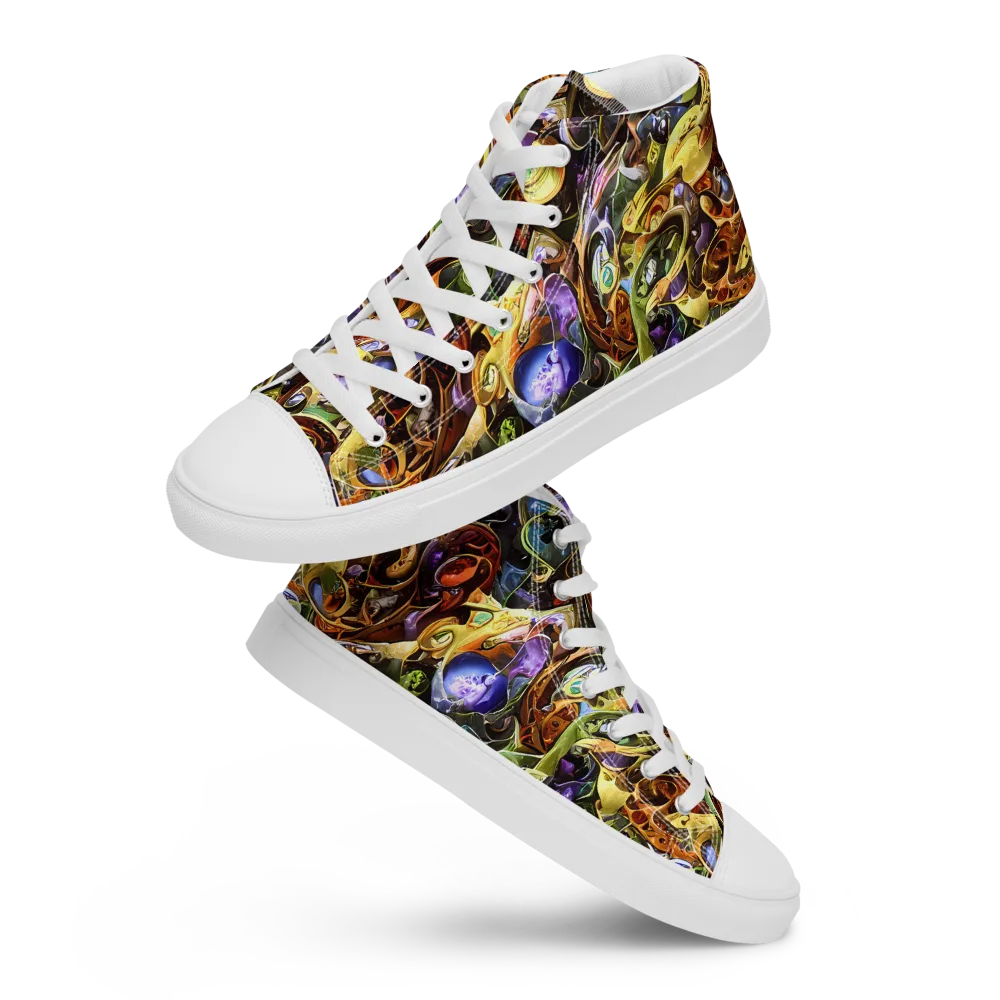Chromatic Alchemy on Men's High Top Canvas Shoes — Front